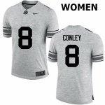 NCAA Ohio State Buckeyes Women's #8 Gareon Conley Gray Nike Football College Jersey ECZ3645CL